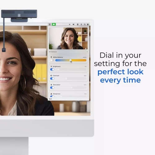 iContact Camera Pro 4K HD Webcam with Eye Contact | Noise Cancelling Mic | Plug and Play USB