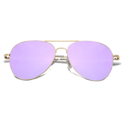 Image 1 de 4.. Classic Aviator Sunglasses for Women Men Metal Frame Spring Hinges SJ1030,