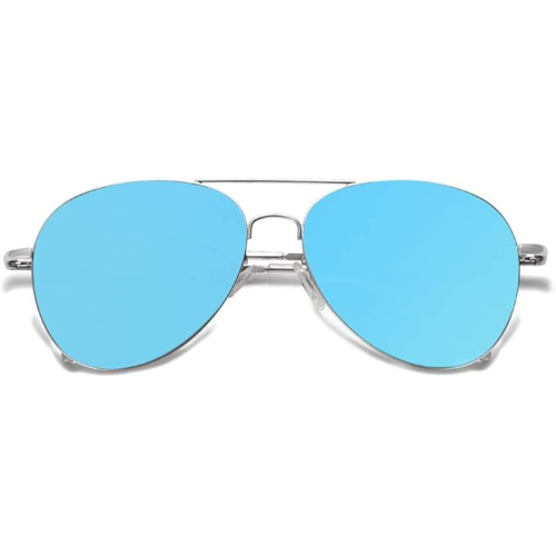 Image 1 de 4.. Classic Aviator Sunglasses for Women Men Metal Frame Spring Hinges SJ1030,