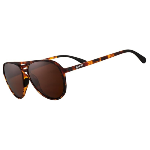 Image 1 de 4.. goodr Amelia Earhart Ghosted Me Polarized Aviator Sunglasses for Men & Women, Large Sized, Brown Translucent Frames with Brown Non-Reflective Lenses,