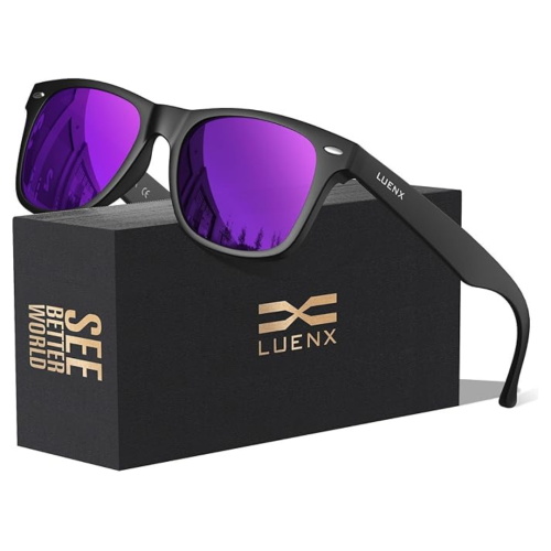 Image 1 de 4.. LUENX Polarized Sunglasses for Men Women Square Frame - UV 400 Protection 54MM
