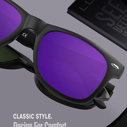 LUENX Polarized Sunglasses for Men Women Square Frame - UV 400 Protection 54MM