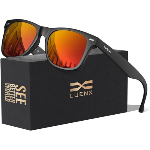 Image 1 de 4.. LUENX Polarized Sunglasses for Men Women Square Frame - UV 400 Protection 54MM