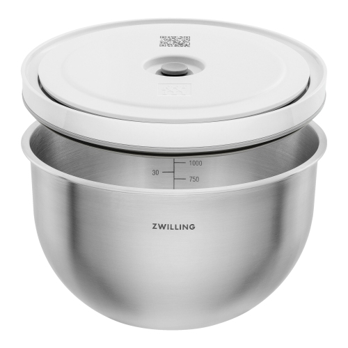 ZWILLING Fresh & Save BOWLS Vacuum Bowl Set S/M/L / 6 Piece Stainless Steel, Silver-White