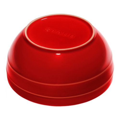 STAUB Ceramique 2 Piece Ceramic Large Mixing Bowl Set, Cherry