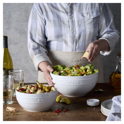 STAUB – Ensemble de 2 grands bols à mélanger en céramique Ceramique, blanc