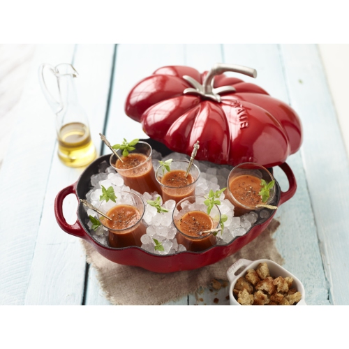 STAUB La Cocotte 2.8 L Cast Iron Tomato Cocotte, Cherry