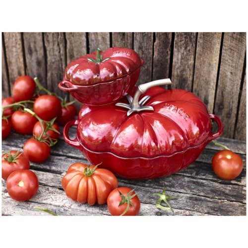 STAUB La Cocotte 2.8 L Cast Iron Tomato Cocotte, Cherry