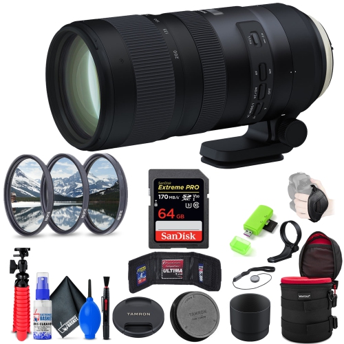 Tamron SP 70-200mm f/2.8 Di VC USD G2 Lens for Nikon F + Accessories