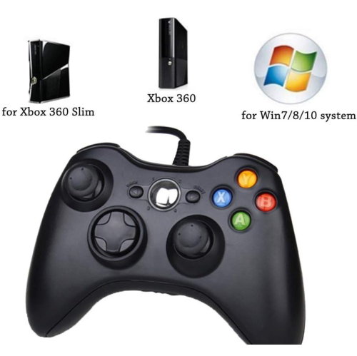 Reiso Xbox 360 Controller, 2 Packs 7.2 ft USB Wired Controllers Gamepad Compatible with Microsoft Xbox 360 & Slim 360 PC Windows 7