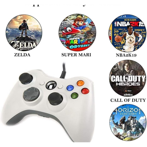 Reiso Xbox 360 Controller, 2 Packs 7.2 ft USB Wired Controllers Gamepad Compatible with Microsoft Xbox 360 & Slim 360 PC Windows 7