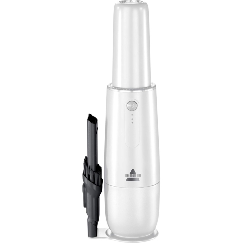Image 1 de 6.. Aspirateur à main sans fil TurboSlim DE BISSELL – Rechargeable par USB, suceur plat et outil à épousseter 2-en-1, filtre lavable, blanc translucide -