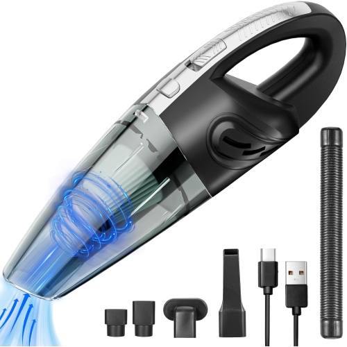 Image 1 de 5.. Worve Cordless Handheld Vacuum Cleaner, Lightweight Portable Mini Hand Vac with Powerful Cyclonic Suction, HEPA Filter, Wet and Dry Use for Home,