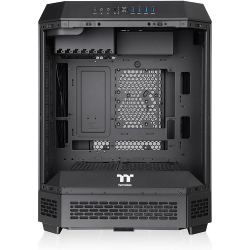 Thermaltake Tower 600 - Black Mid-Tower ATX Case with 3 Tempered Glass Panels, Hidden-Connector Motherboard Support, Rotational PCIe Slots,