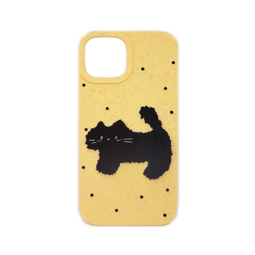 PANDACO Yellow Cat Case for iPhone 15