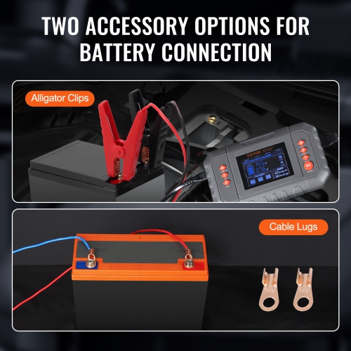 VEVOR 35-Amp Smart Battery Charger, Lithium LiFePO4 Lead-Acid Car Battery Charger with LCD Display, Trickle Charger Maintainer Desulfator for Boat