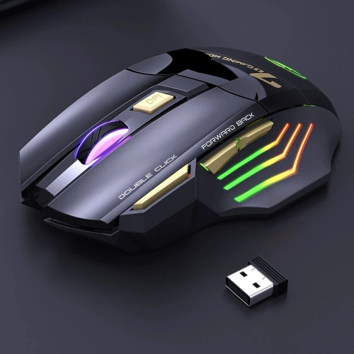 GW-X7 Wireless Gaming Mouse USB 3200DPI Dual Mode Rechargeable 7 Keys 2.4Ghz Silent Mouse Bluetooth 7-color Breathing LED