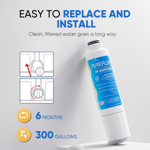 DA29-00020B Refrigerator Water Filter Replacement for Samsung RF28HMEDBSR, RF263BEAESR, HDX FMS-2, HAF-CIN/EXP, RF4287HARS, RF28HFEDBSR, DA29-00020A,