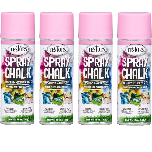 RUSTOLEUM  Pack Of 04 - Mega Size Chalked Matte Spray Paly & Wash Paint 12OZ In Pink