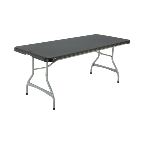 LIFETIME  Premium Commercial 6 Foot Foldable Table In Black