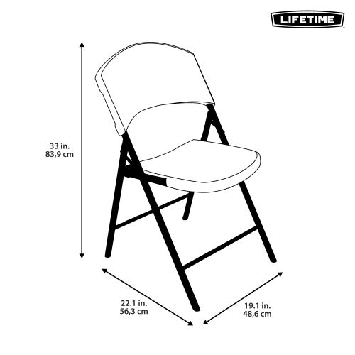 LIFETIME 4-Pack Commercial Folding Chair Bundle