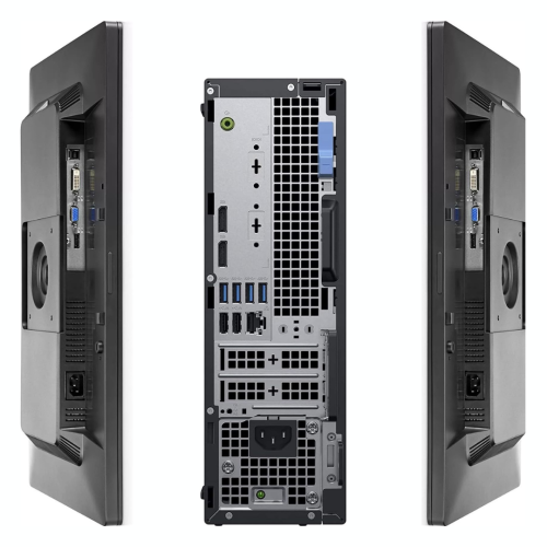 (Refurbished Excellent) Dell OptiPlex 5070 SFF Desktop Bundle | Intel Core i5, 16GB RAM, 512GB SSD, Windows 11 Pro + Dual HP 23” Monitors, Keyboard,