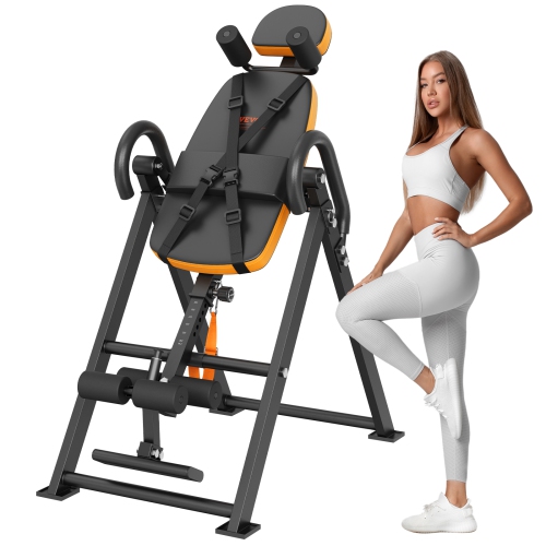 VEVOR 300lbs Capacity Inversion Table, Heavy Duty Inversion Table, Decompression Back Stretcher Machine, Strength Training Equipment with Headrest,