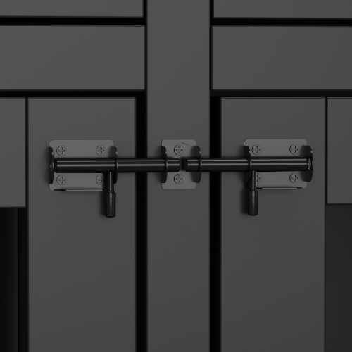 Famapy Elegant Double-Door Dog Crate Cabinet with Two Drawers and Spacious Compartments, Black