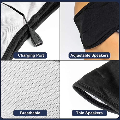 Sleep Headphones Wireless, Bluetooth Sports Headband Headphones for Sleeping,Workout,Jogging,Yoga,Insomnia, Meditation Black