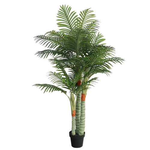 VIDAXL  Artificial Palm Tree With 3 Trunks 180 Cm Pp In Green