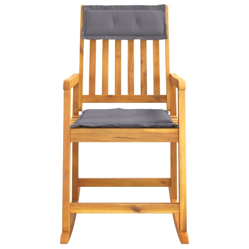 VIDAXL  Rocking Chair With Cushions Solid Wood Acacia