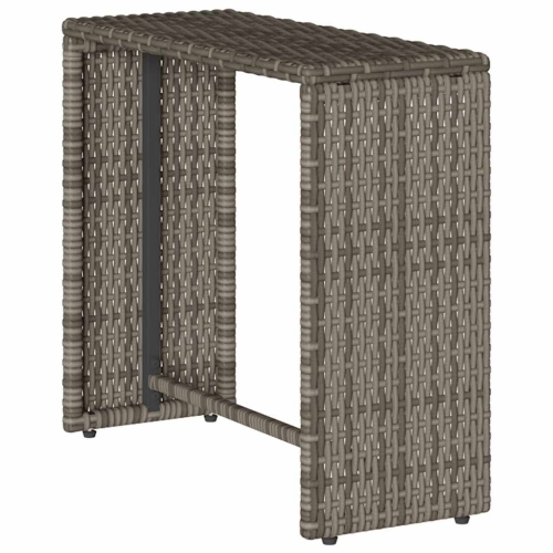 vidaXL 5 Piece Garden Sofa Set with Cushions Stackable Grey Poly Rattan