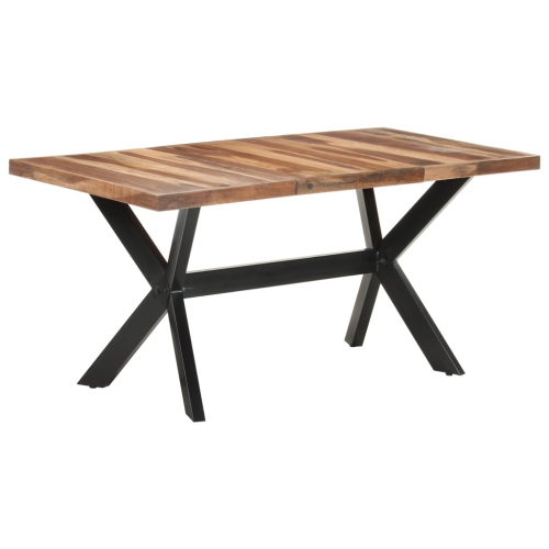 vidaXL Dining Table 160x80x75 cm Solid Wood with Honey Finish