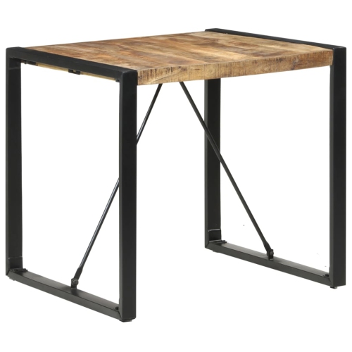 vidaXL Dining Table 80x80x75 cm Rough Mango Wood