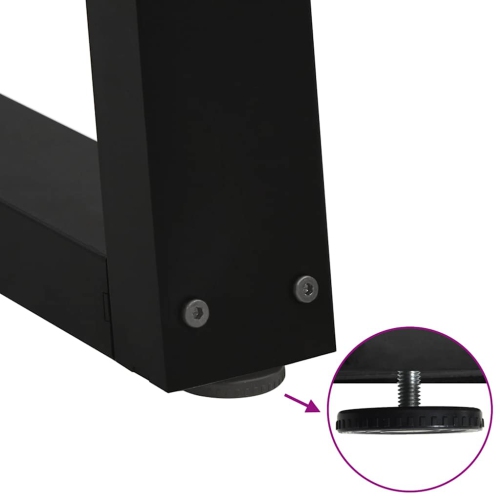 vidaXL Dining Table Legs V-Shape 2 pcs Black 60x(72-73.3) cm Steel