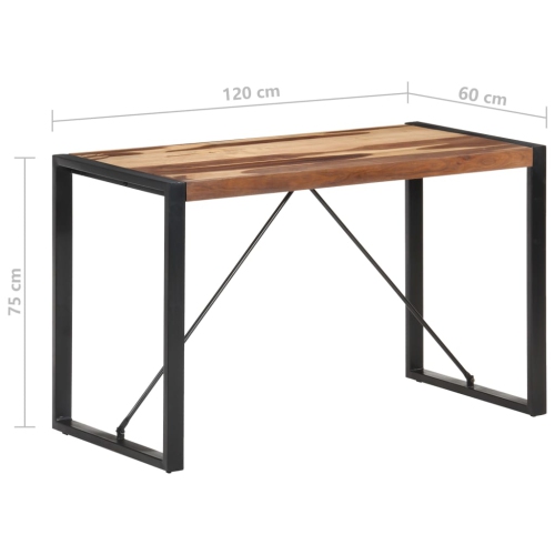 vidaXL Dining Table 120x60x75 cm Solid Wood