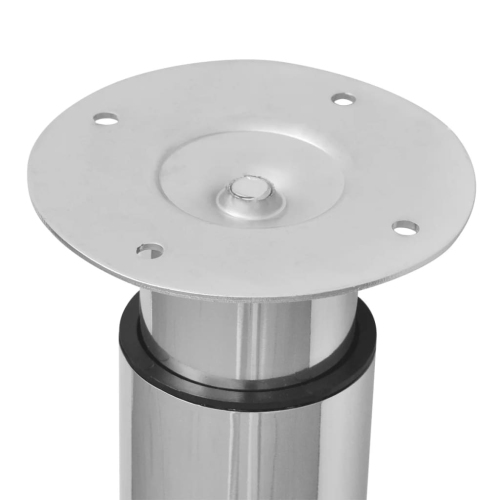 2 pattes de table télescopiques 710 mm-1100 mm chromées