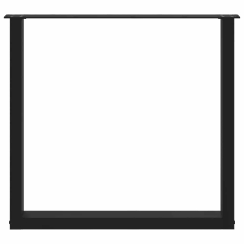 vidaXL Dining Table Legs U-Shaped 2 pcs Black 80x(72-73) cm Steel