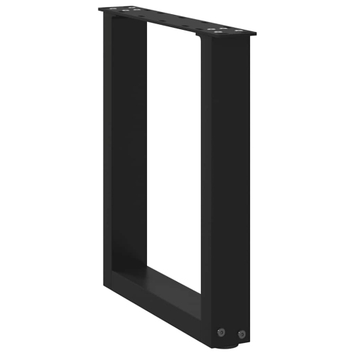 vidaXL Coffee Table Legs U-Shaped 2 pcs Black 28x(42-43) cm Steel