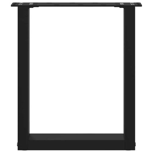 vidaXL Coffee Table Legs U-Shaped 2 pcs Black 28x(42-43) cm Steel