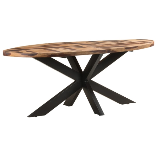 vidaXL Dining Table Oval 200x100x75cm Acacia Wood