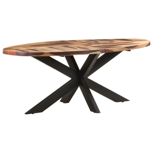 vidaXL Dining Table Oval 200x100x75cm Acacia Wood