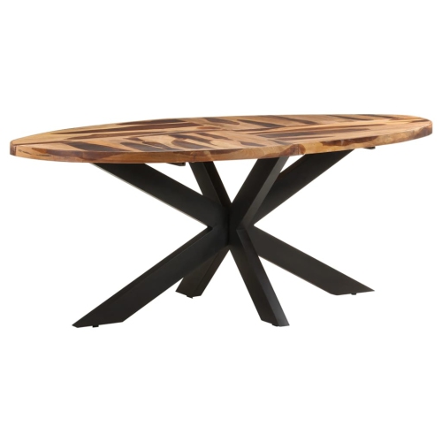 vidaXL Dining Table Oval 200x100x75cm Acacia Wood