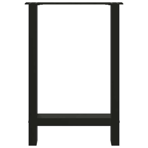 vidaXL Dining Table Legs Black 2 pcs 60x(72-73) cm Steel