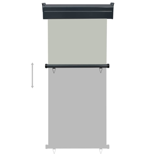 vidaXL Balcony Side Awning 85x250 cm Grey