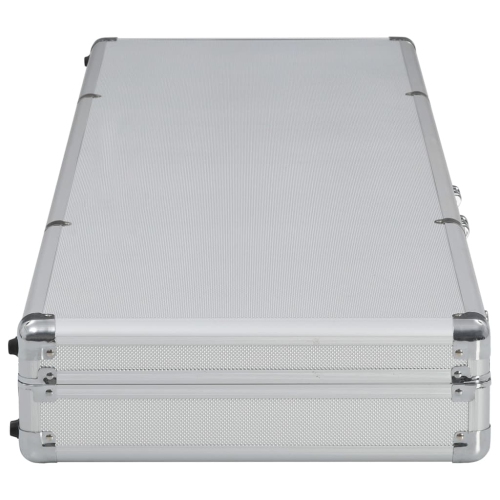 vidaXL Gun Case Silver 118x38x12 cm Aluminium