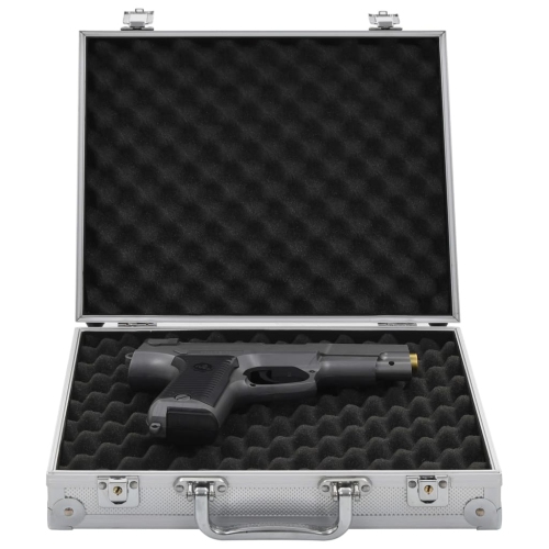 vidaXL Gun Case Aluminium ABS Silver