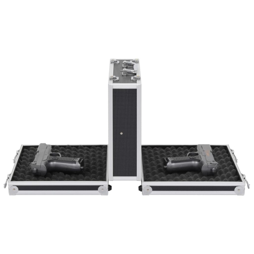 vidaXL Gun Case Aluminium ABS Black