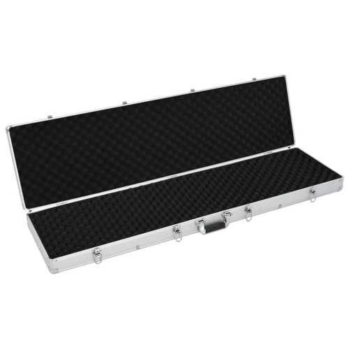 vidaXL Gun Case Silver 134x35x12 cm Aluminium