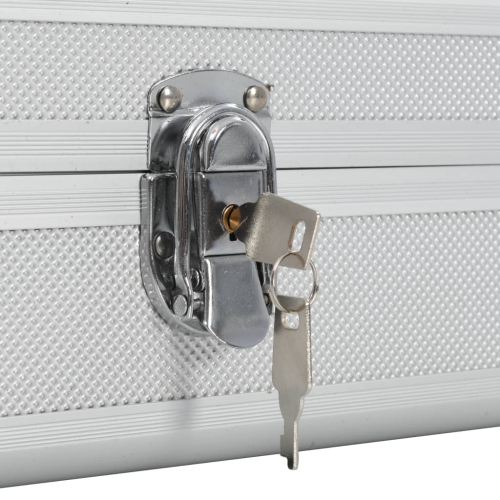 vidaXL Gun Case Silver 134x35x12 cm Aluminium